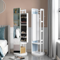 Large floor mirror hot sale with jewelry storage